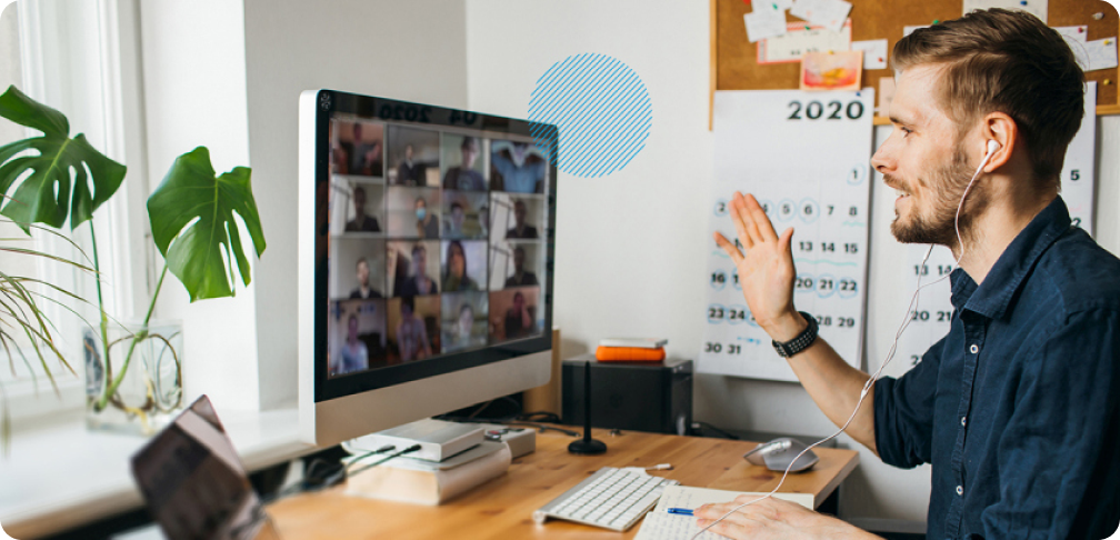 Person On Zoom Call
